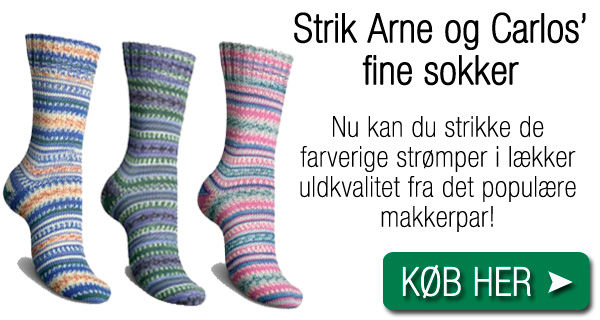 strikkeopskrifter | Strik lune hyggesokker | Flot mønster på sokker