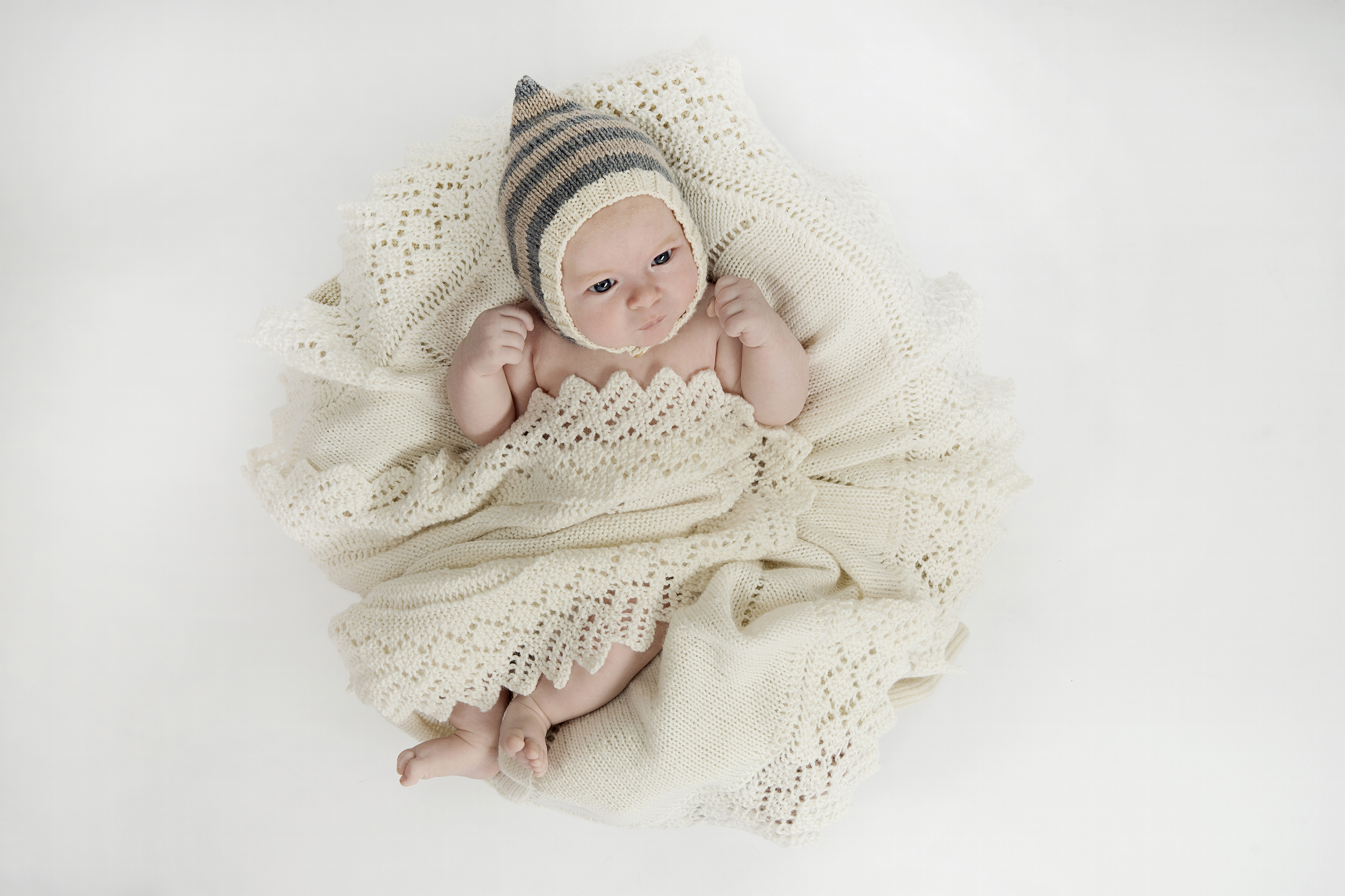 Strik smukt rundt babytæppe | Familie Journal